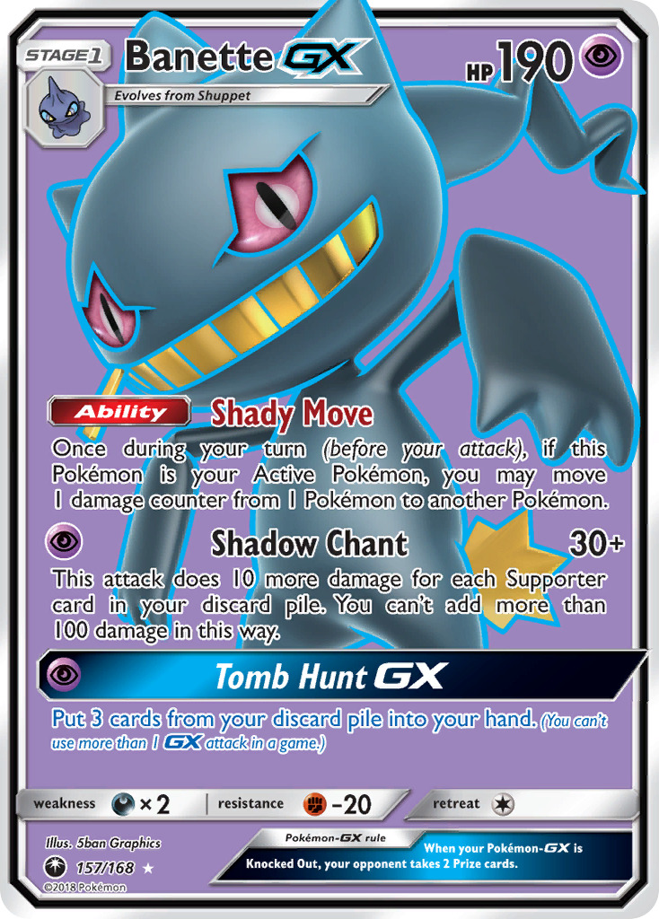 Banette GX (157/168) [Sun & Moon: Celestial Storm] | Dragon's Lair Comics and Fantasy Houston TX