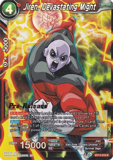 Jiren, Devastating Might (BT14-016) [Cross Spirits Prerelease Promos] | Dragon's Lair Comics and Fantasy Houston TX