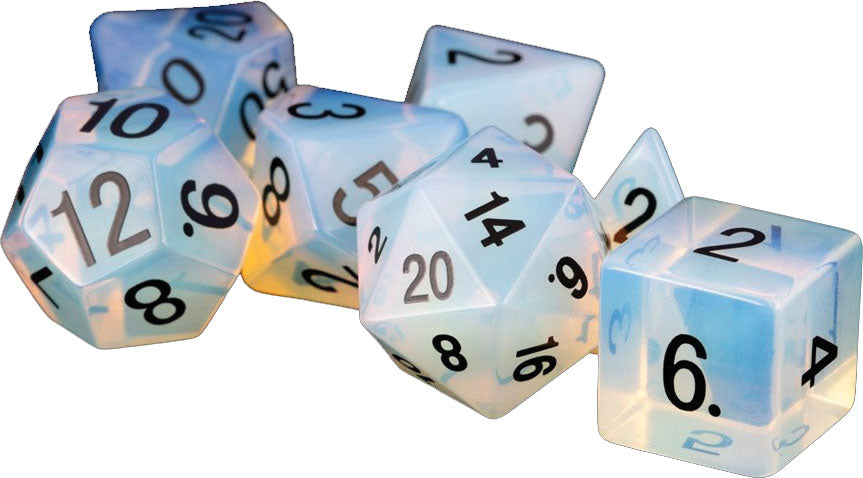 MDG 16mm Stone Poly Opalite Dice Set (7) | Dragon's Lair Comics and Fantasy Houston TX