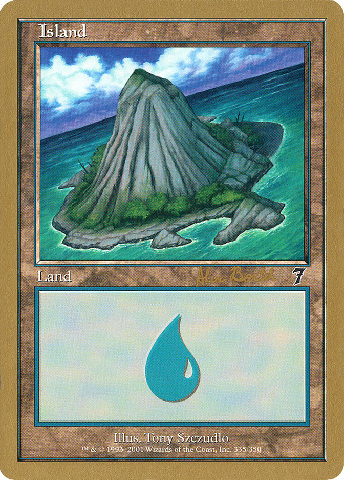 Island (ab335a) (Alex Borteh) [World Championship Decks 2001] | Dragon's Lair Comics and Fantasy Houston TX