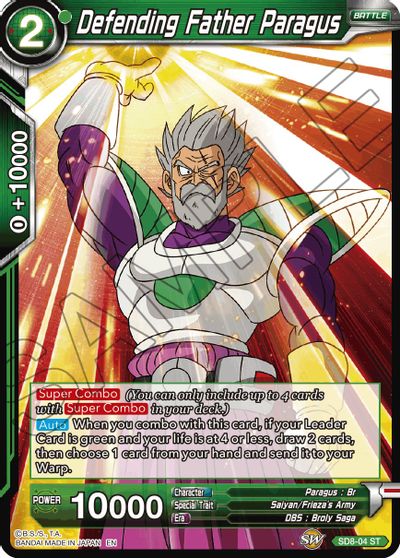 Defending Father Paragus (Reprint) (SD8-04) [Battle Evolution Booster] | Dragon's Lair Comics and Fantasy Houston TX