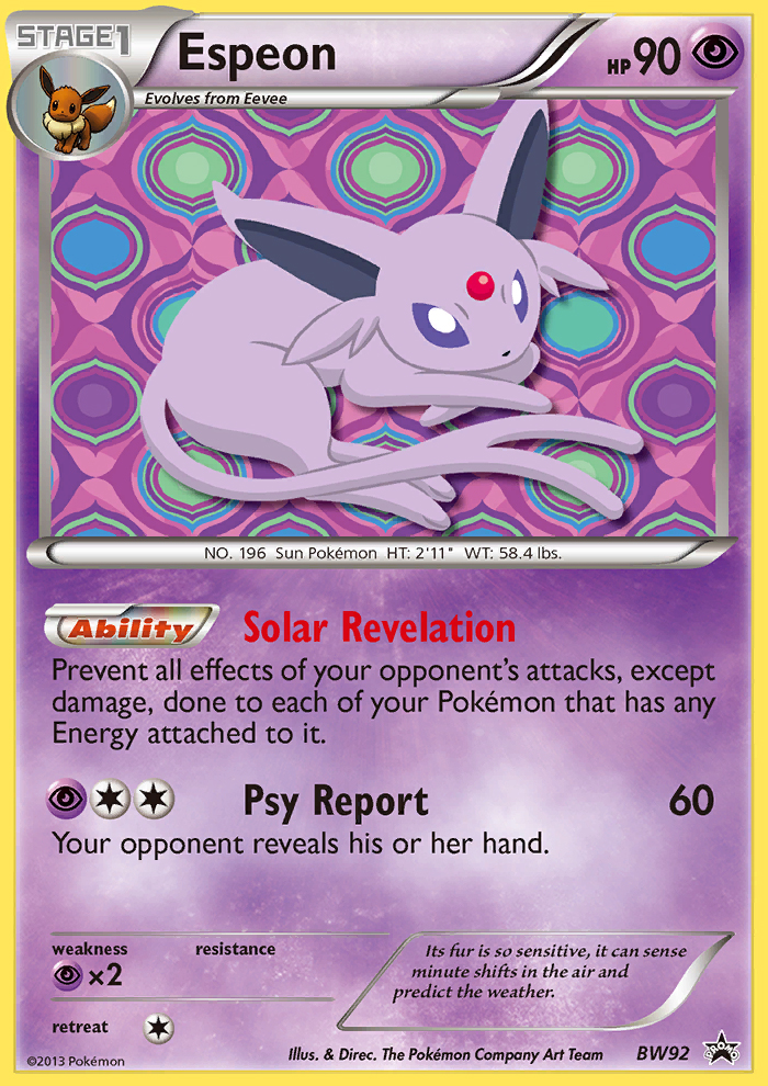 Espeon (BW92) [Black & White: Black Star Promos] | Dragon's Lair Comics and Fantasy Houston TX