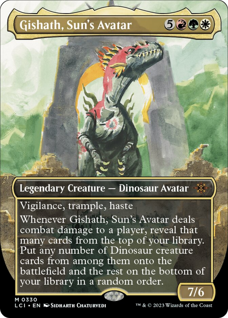 Gishath, Sun's Avatar (Borderless) [The Lost Caverns of Ixalan] | Dragon's Lair Comics and Fantasy Houston TX