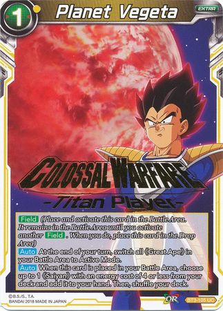 Planet Vegeta (Titan Player Stamped) (BT3-105) [Tournament Promotion Cards] | Dragon's Lair Comics and Fantasy Houston TX