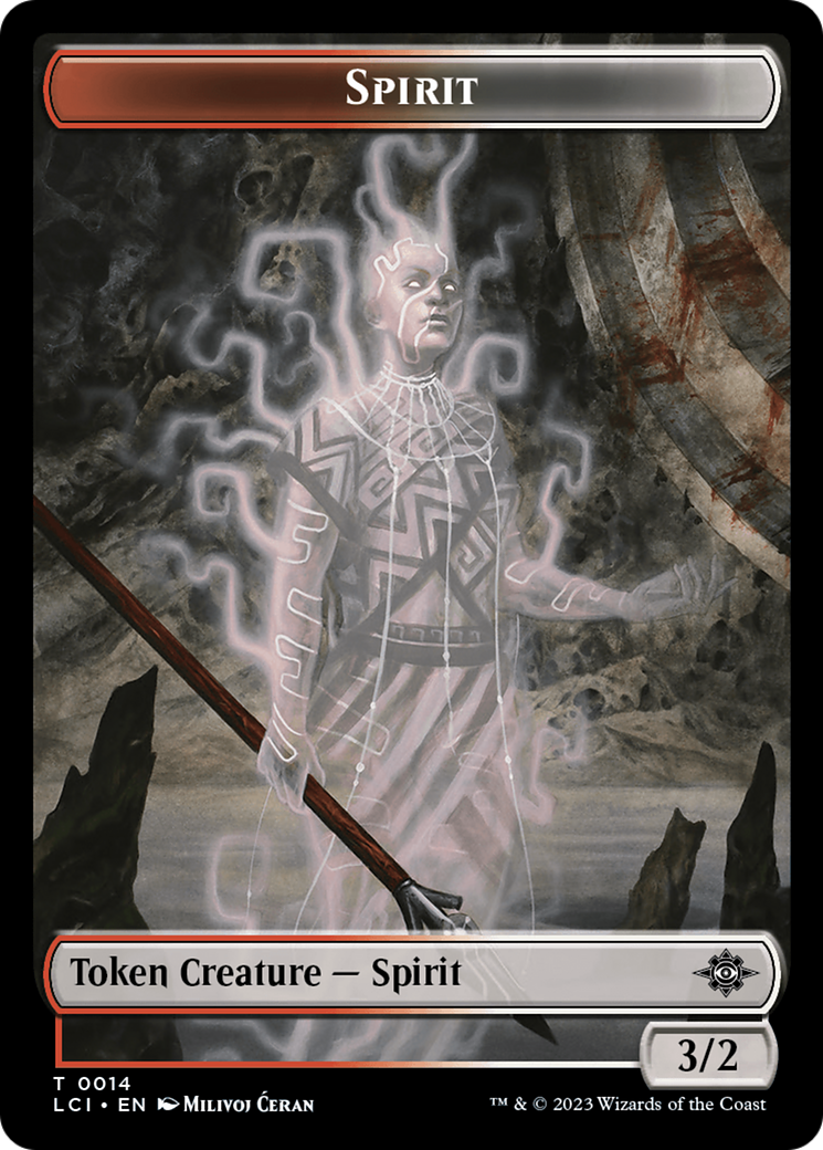 Copy // Spirit Double-Sided Token [The Lost Caverns of Ixalan Tokens] | Dragon's Lair Comics and Fantasy Houston TX