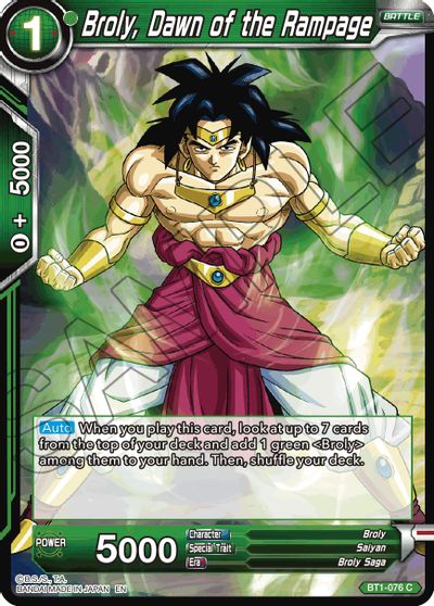 Broly, Dawn of the Rampage (Reprint) (BT1-076) [Battle Evolution Booster] | Dragon's Lair Comics and Fantasy Houston TX