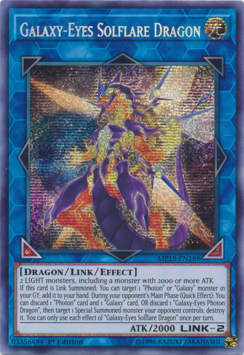 Galaxy-Eyes Solflare Dragon [MP19-EN188] Prismatic Secret Rare | Dragon's Lair Comics and Fantasy Houston TX