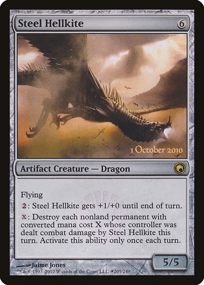 Steel Hellkite [Scars of Mirrodin Prerelease Promos] | Dragon's Lair Comics and Fantasy Houston TX