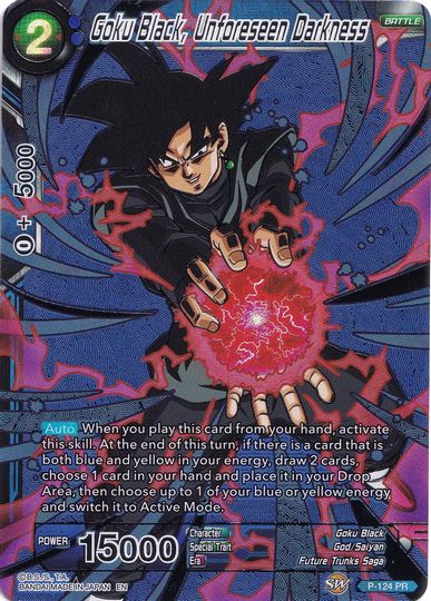 Goku Black, Unforeseen Darkness (Collector's Selection Vol. 1) (P-124) [Promotion Cards] | Dragon's Lair Comics and Fantasy Houston TX