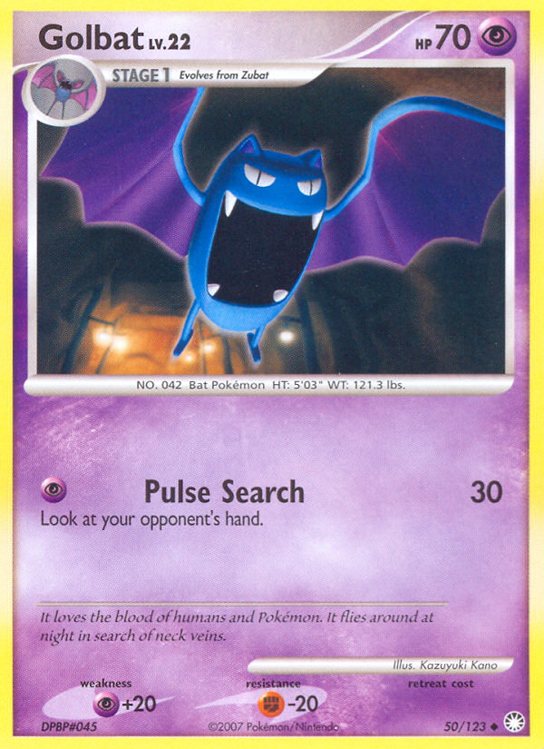 Golbat (50/123) [Diamond & Pearl: Mysterious Treasures] | Dragon's Lair Comics and Fantasy Houston TX