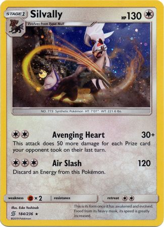 Silvally (184/236) (Cosmos Holo) [Sun & Moon: Unified Minds] | Dragon's Lair Comics and Fantasy Houston TX