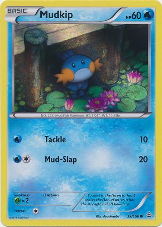 Mudkip (33/160) (Sheen Holo) [XY: Primal Clash] | Dragon's Lair Comics and Fantasy Houston TX