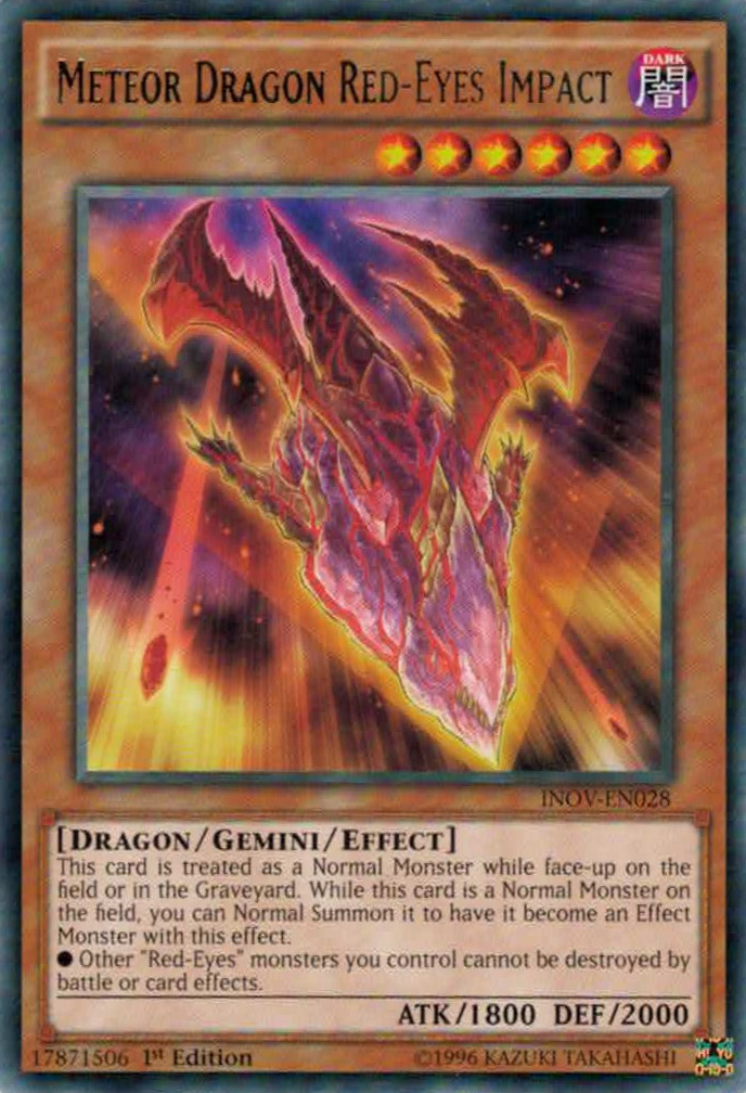 Meteor Dragon Red-Eyes Impact [INOV-EN028] Rare | Dragon's Lair Comics and Fantasy Houston TX