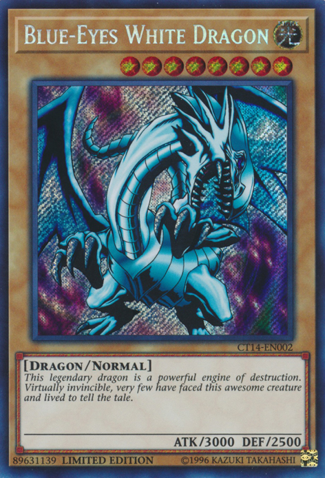 Blue-Eyes White Dragon [CT14-EN002] Secret Rare | Dragon's Lair Comics and Fantasy Houston TX