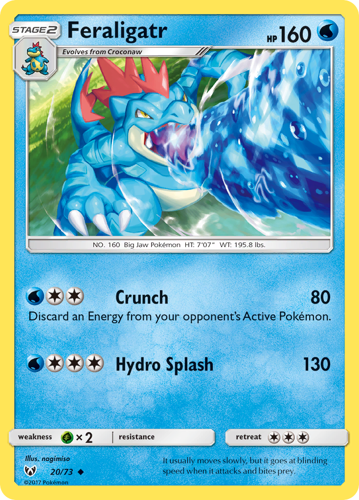 Feraligatr (20/73) [Sun & Moon: Shining Legends] | Dragon's Lair Comics and Fantasy Houston TX