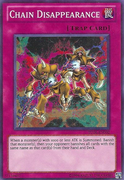 Chain Disappearance [TU06-EN002] Super Rare | Dragon's Lair Comics and Fantasy Houston TX