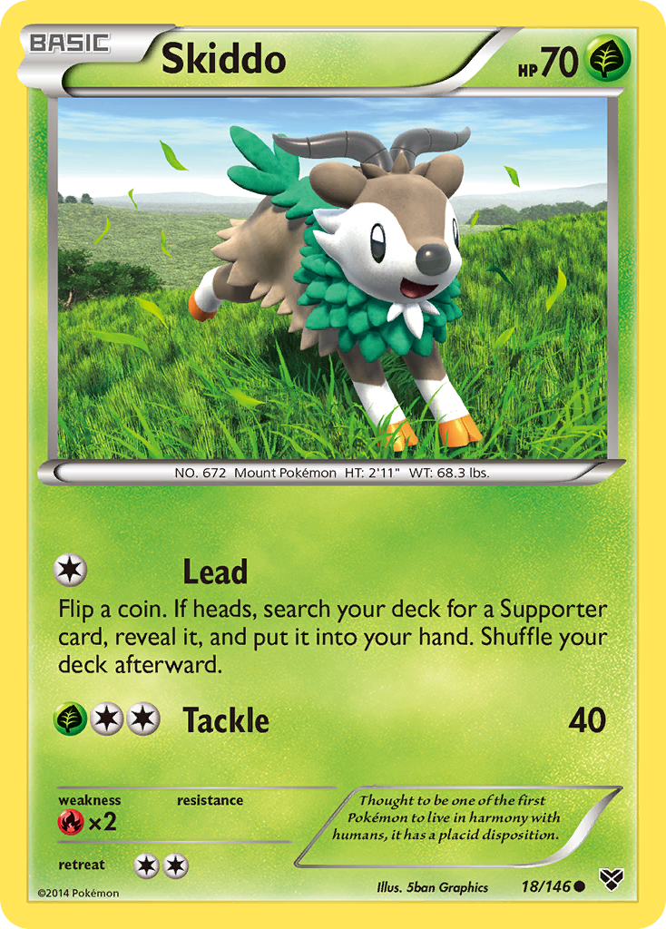 Skiddo (18/146) [XY: Base Set] | Dragon's Lair Comics and Fantasy Houston TX