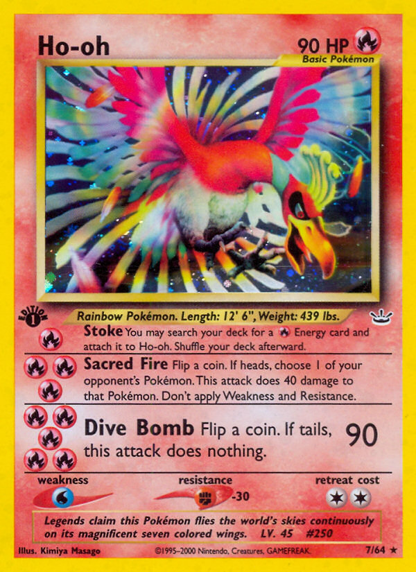 Ho-oh (7/64) [Neo Revelation 1st Edition] | Dragon's Lair Comics and Fantasy Houston TX