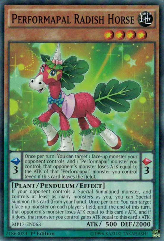 Performapal Radish Horse [MP17-EN063] Common | Dragon's Lair Comics and Fantasy Houston TX