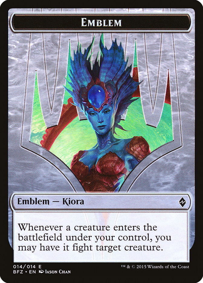 Kiora, Master of the Depths Emblem [Battle for Zendikar Tokens] | Dragon's Lair Comics and Fantasy Houston TX