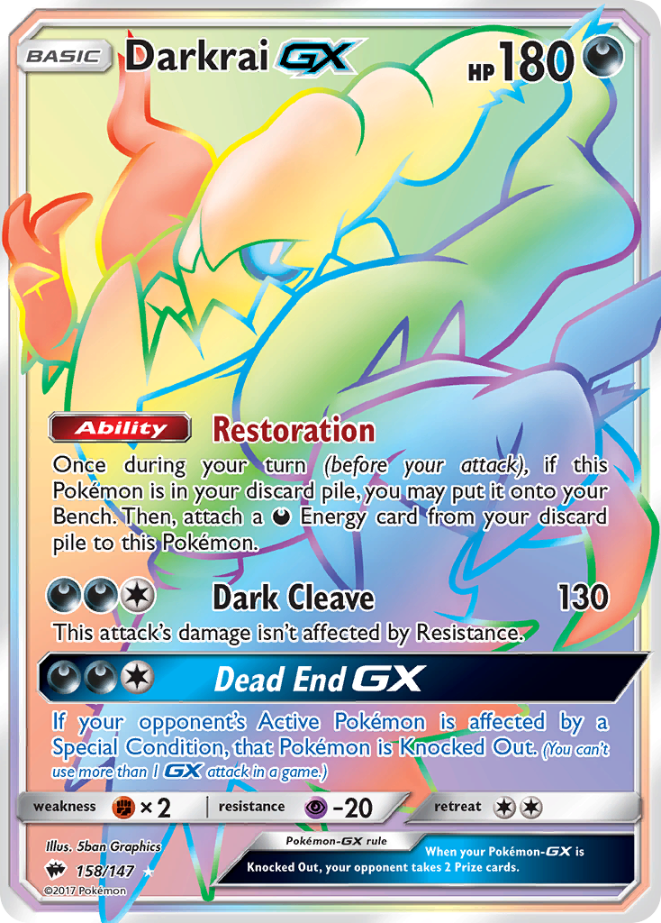 Darkrai GX (158/147) [Sun & Moon: Burning Shadows] | Dragon's Lair Comics and Fantasy Houston TX