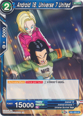 Android 18, Universe 7 United (DB1-029) [Dragon Brawl] | Dragon's Lair Comics and Fantasy Houston TX