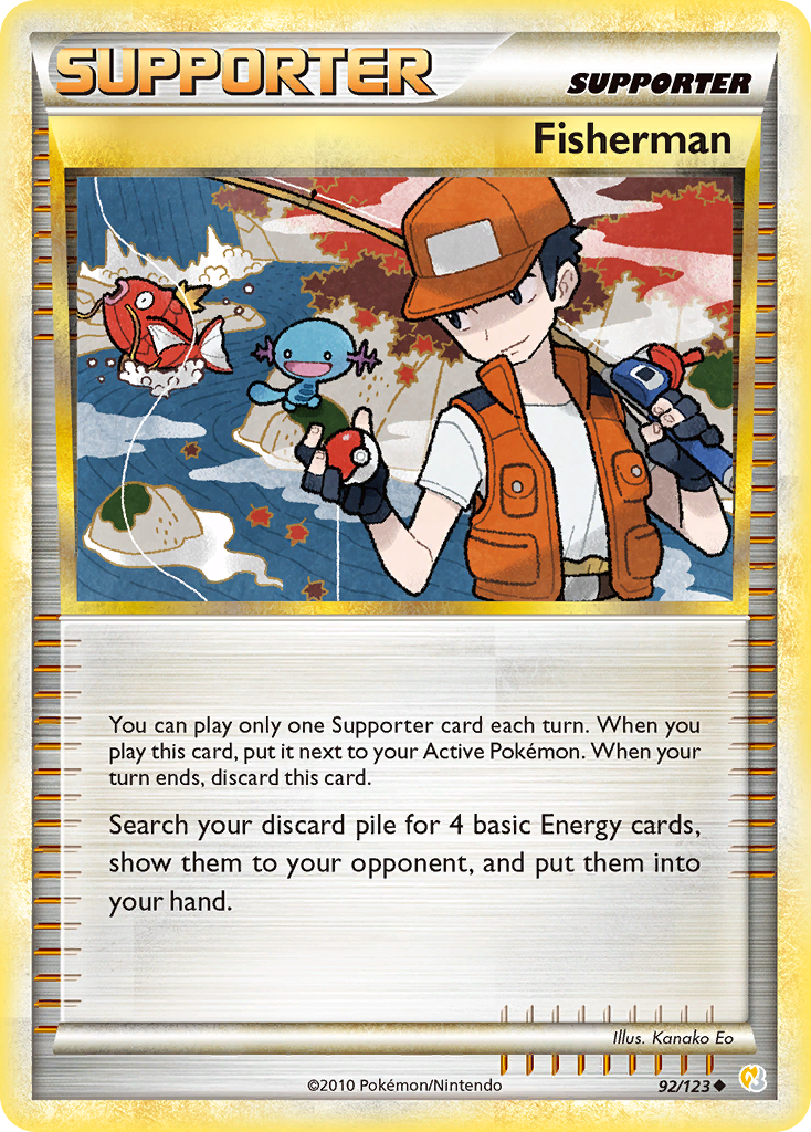 Fisherman (92/123) [HeartGold & SoulSilver: Base Set] | Dragon's Lair Comics and Fantasy Houston TX