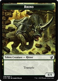 Rhino // Egg Double-Sided Token [Commander 2019 Tokens] | Dragon's Lair Comics and Fantasy Houston TX