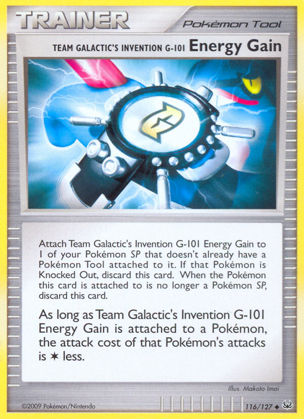 Team Galactic's Invention G-101 Energy Gain (116/127) [Platinum: Base Set] | Dragon's Lair Comics and Fantasy Houston TX