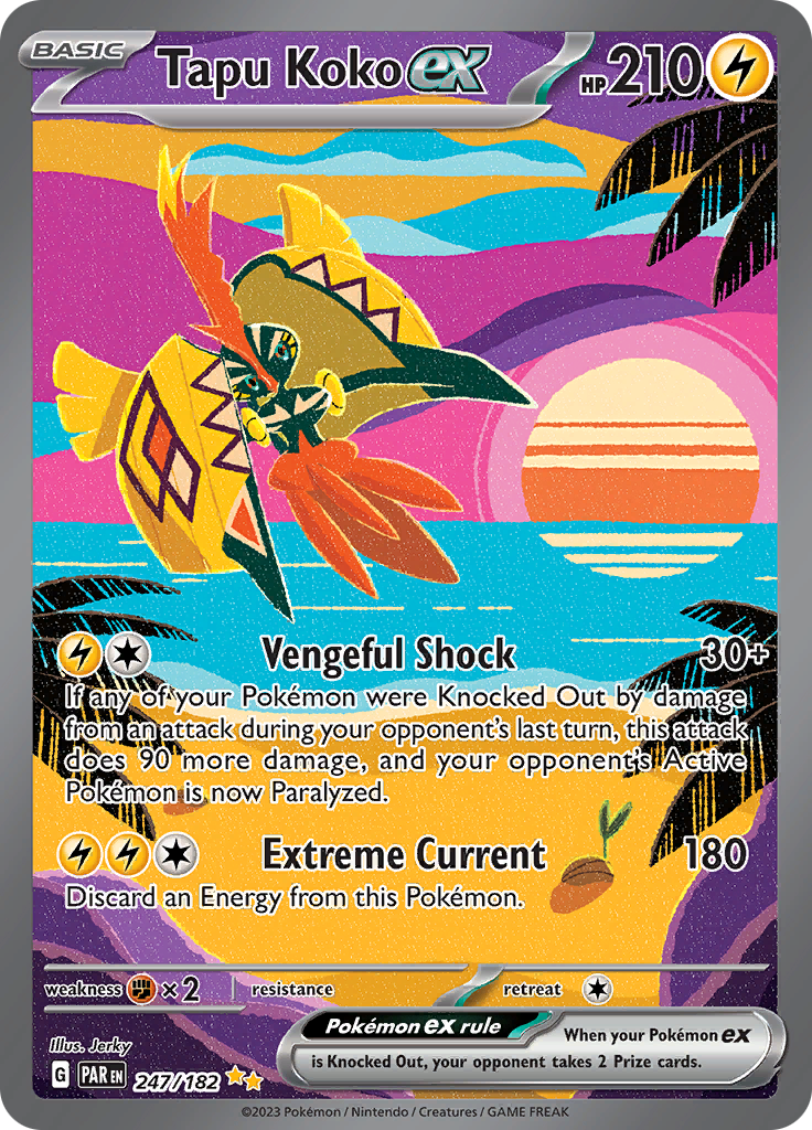 Tapu Koko ex (247/182) [Scarlet & Violet: Paradox Rift] | Dragon's Lair Comics and Fantasy Houston TX