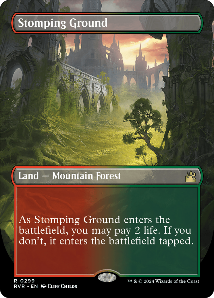 Stomping Ground (Borderless) [Ravnica Remastered] | Dragon's Lair Comics and Fantasy Houston TX