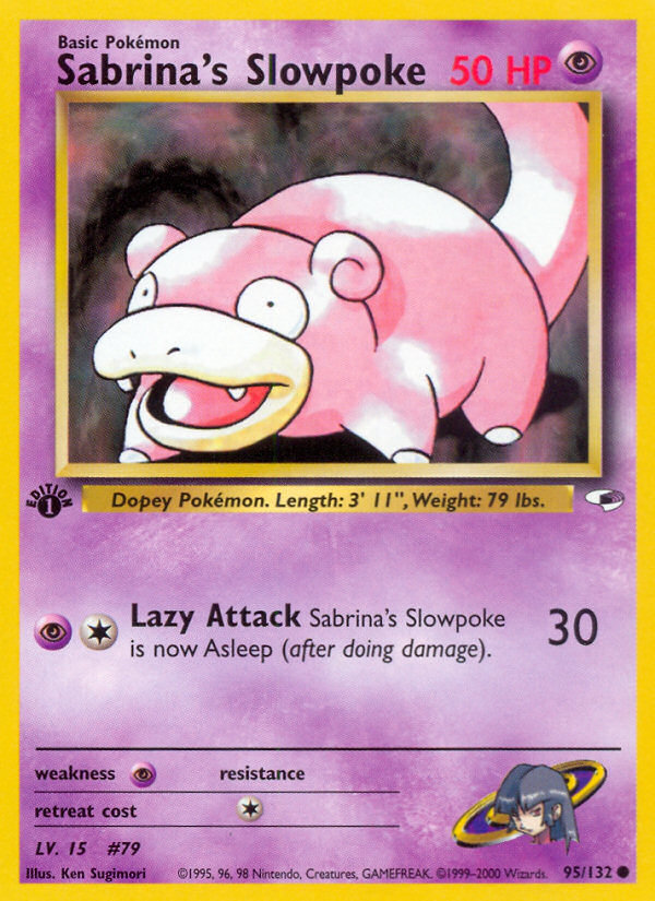 Sabrina's Slowpoke (95/132) [Gym Heroes 1st Edition] | Dragon's Lair Comics and Fantasy Houston TX