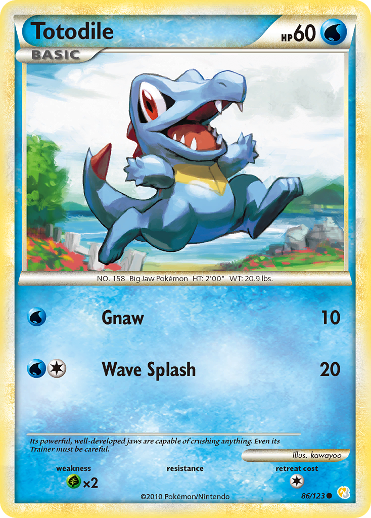 Totodile (86/123) [HeartGold & SoulSilver: Base Set] | Dragon's Lair Comics and Fantasy Houston TX