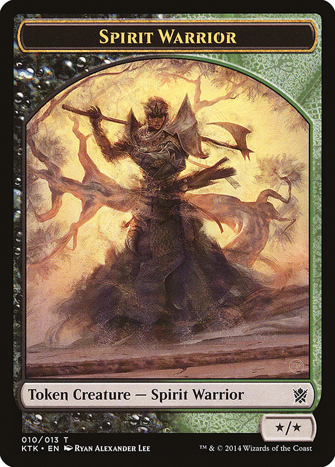 Spirit Warrior Token [Khans of Tarkir Tokens] | Dragon's Lair Comics and Fantasy Houston TX