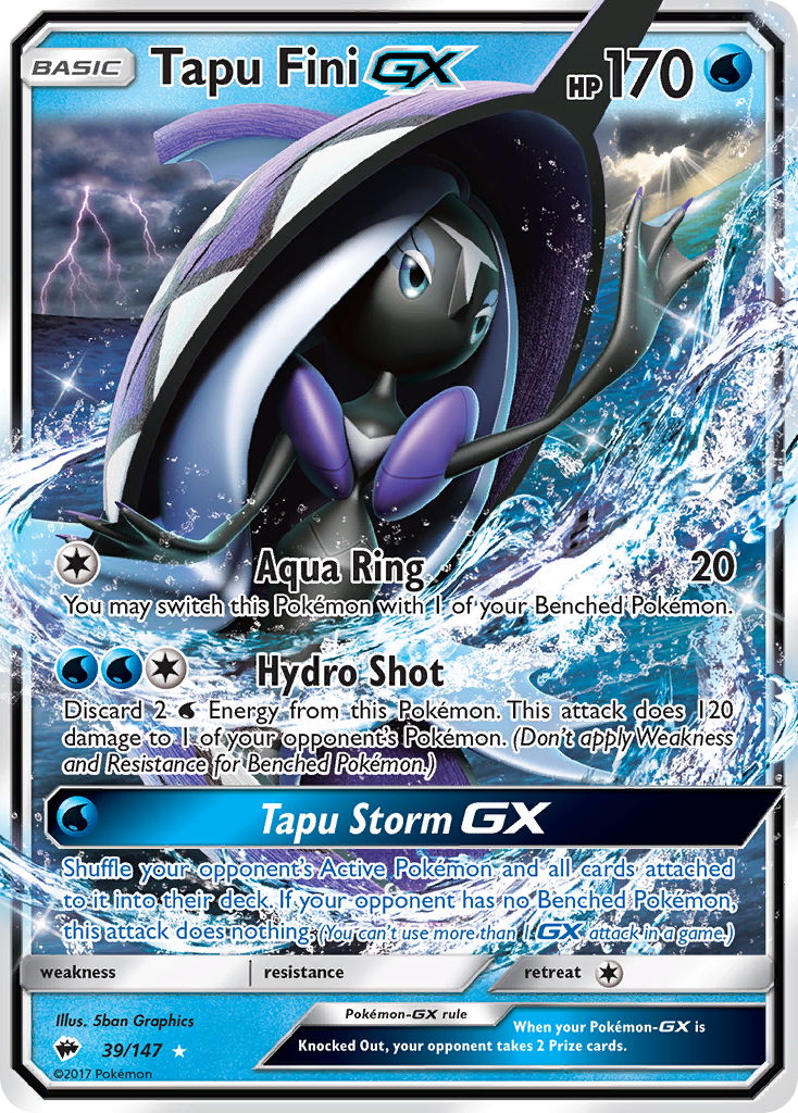 Tapu Fini GX (39/147) [Sun & Moon: Burning Shadows] | Dragon's Lair Comics and Fantasy Houston TX