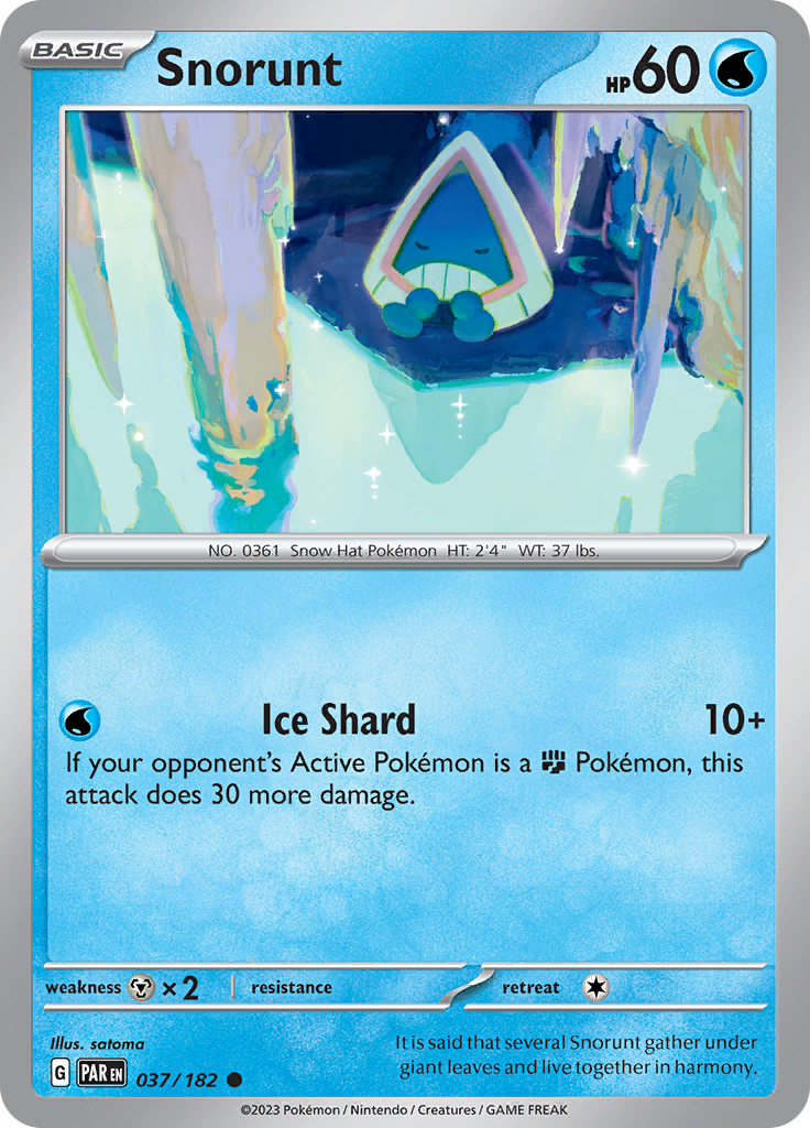 Snorunt (037/182) [Scarlet & Violet: Paradox Rift] | Dragon's Lair Comics and Fantasy Houston TX