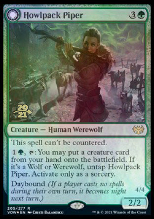 Howlpack Piper // Wildsong Howler [Innistrad: Crimson Vow Prerelease Promos] | Dragon's Lair Comics and Fantasy Houston TX