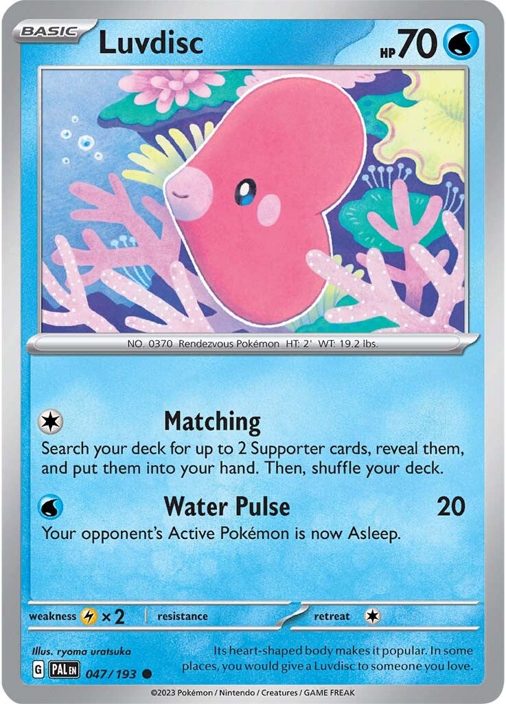 Luvdisc (047/193) [Scarlet & Violet: Paldea Evolved] | Dragon's Lair Comics and Fantasy Houston TX