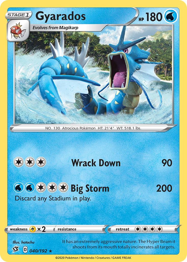 Gyarados (040/192) [Sword & Shield: Rebel Clash] | Dragon's Lair Comics and Fantasy Houston TX