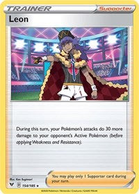 Leon (154/185) (Theme Deck Exclusive) [Sword & Shield: Vivid Voltage] | Dragon's Lair Comics and Fantasy Houston TX