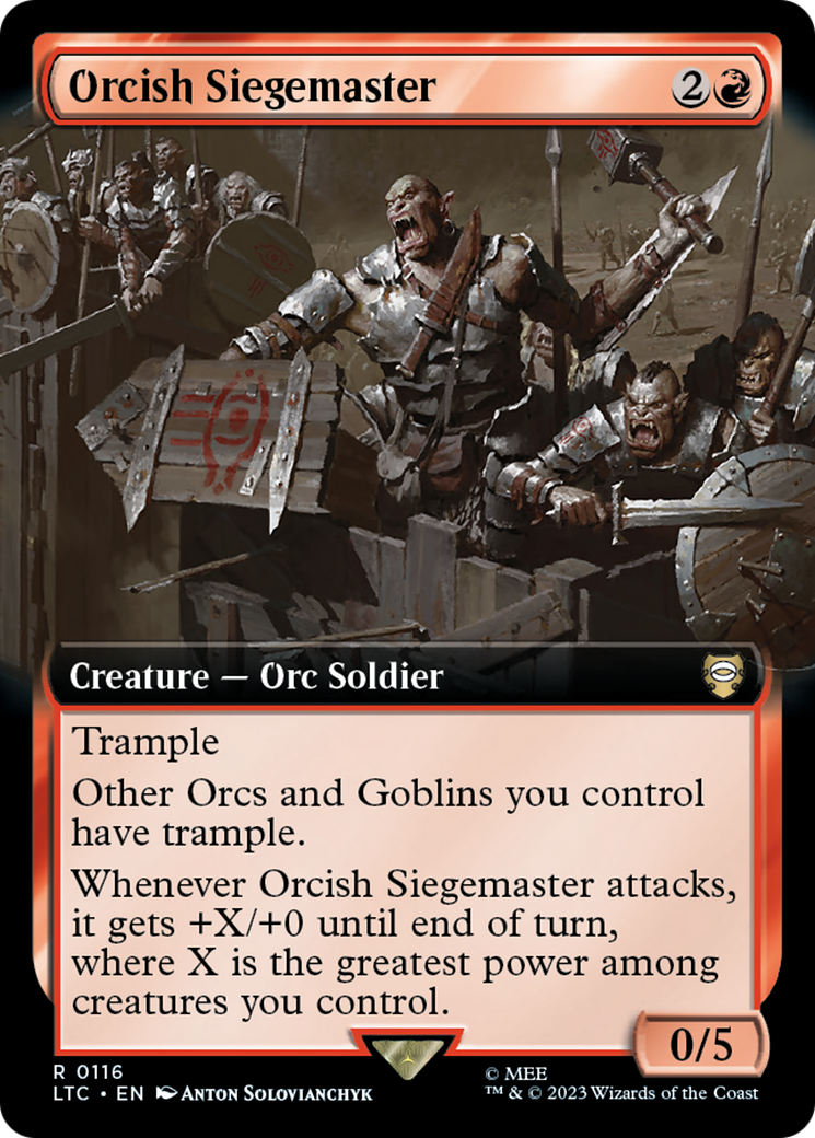 Orcish Siegemaster (Extended Art) [The Lord of the Rings: Tales of Middle-Earth Commander] | Dragon's Lair Comics and Fantasy Houston TX