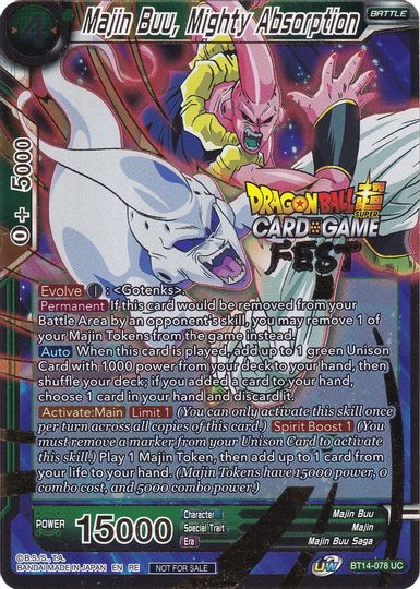 Majin Buu, Mighty Absorption (Card Game Fest 2022) (BT14-078) [Tournament Promotion Cards] | Dragon's Lair Comics and Fantasy Houston TX