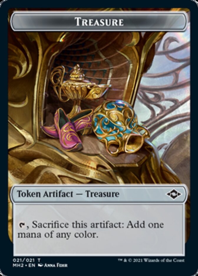 Golem // Treasure (21) Double-Sided Token [Modern Horizons 2 Tokens] | Dragon's Lair Comics and Fantasy Houston TX