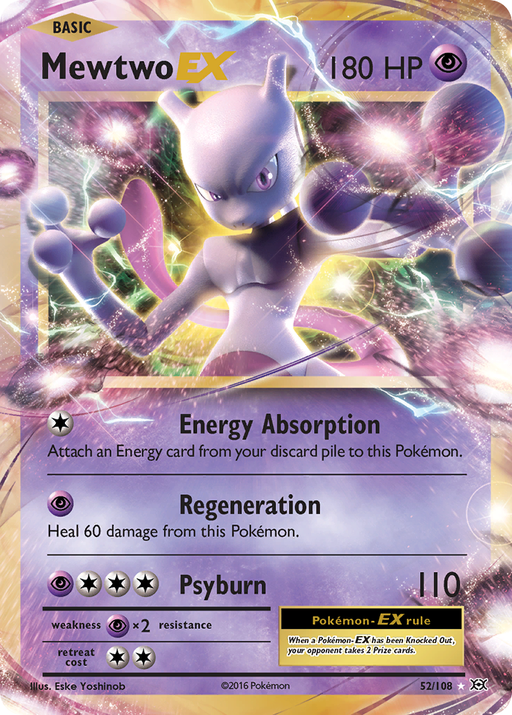 Mewtwo EX (52/108) [XY: Evolutions] | Dragon's Lair Comics and Fantasy Houston TX