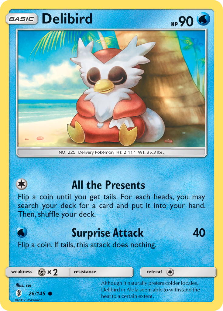 Delibird (26/145) [Sun & Moon: Guardians Rising] | Dragon's Lair Comics and Fantasy Houston TX