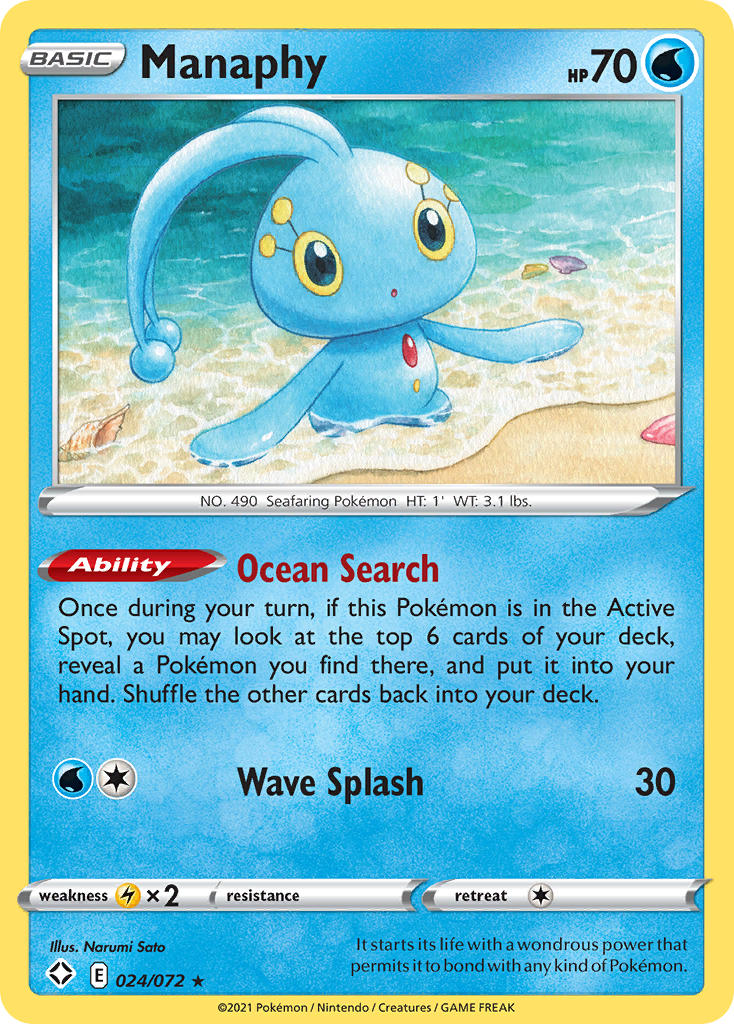 Manaphy (024/072) [Sword & Shield: Shining Fates] | Dragon's Lair Comics and Fantasy Houston TX