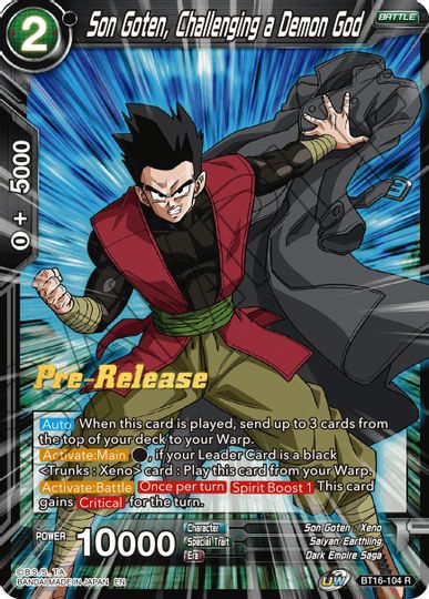 Son Goten, Challenging a Demon God (BT16-104) [Realm of the Gods Prerelease Promos] | Dragon's Lair Comics and Fantasy Houston TX