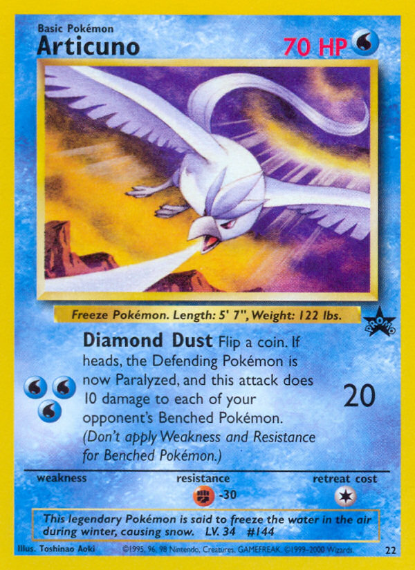 Articuno (22) [Wizards of the Coast: Black Star Promos] | Dragon's Lair Comics and Fantasy Houston TX