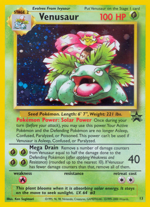 Venusaur (13) [Wizards of the Coast: Black Star Promos] | Dragon's Lair Comics and Fantasy Houston TX