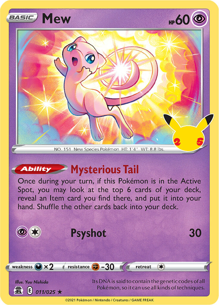 Mew (011/025) [Celebrations: 25th Anniversary] | Dragon's Lair Comics and Fantasy Houston TX